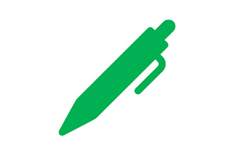 Icon green writing