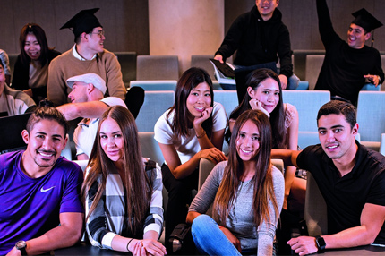 Students inside auditorium