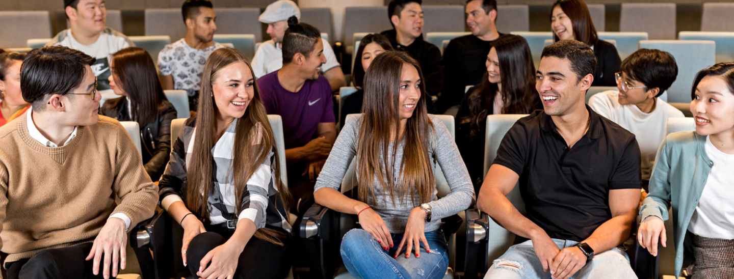 Students sitting together talking