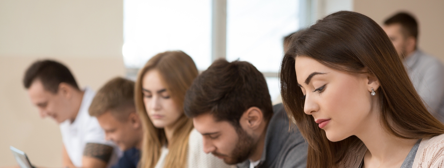 Students studying group